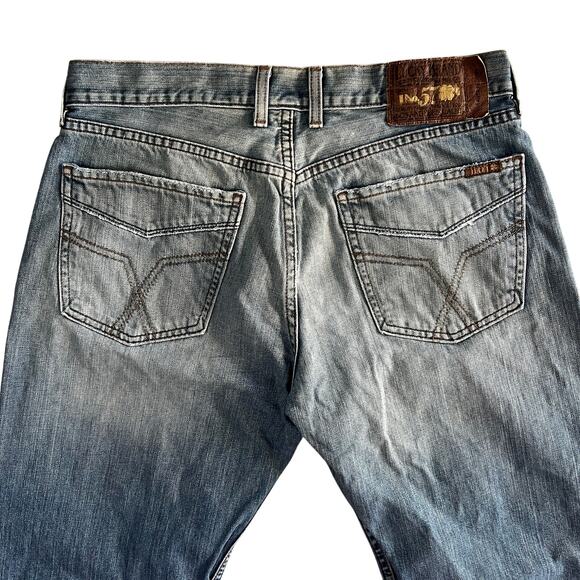 Lucky Brand Dungarees Santa Fe Jeans Men’s 32 Blue USA Made Straight Leg - Picture 5 of 10